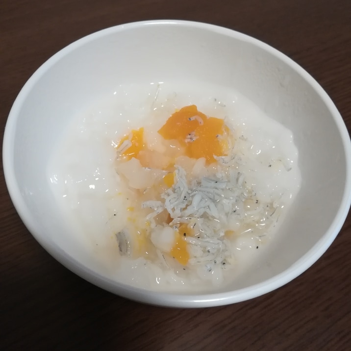 離乳食中期 かぼちゃ大根しらす粥 レシピ 作り方 By もん1223 楽天レシピ 離乳食中期 かぼちゃ大根しらす粥 レシピ 作り方 By もん1223 楽天レシピ